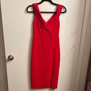 Elegant Red Midi Dress